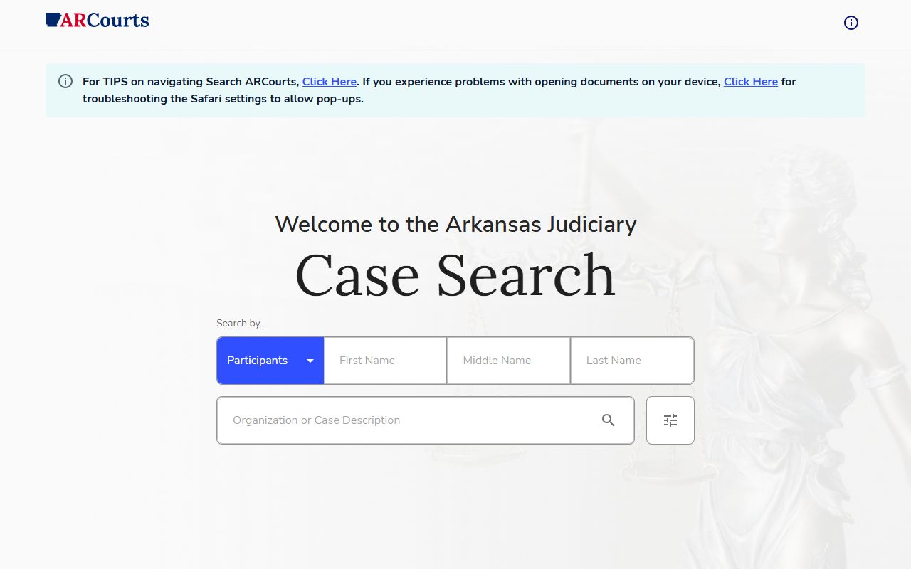 Newton County court records after arrest Search ARCourts case search portal
